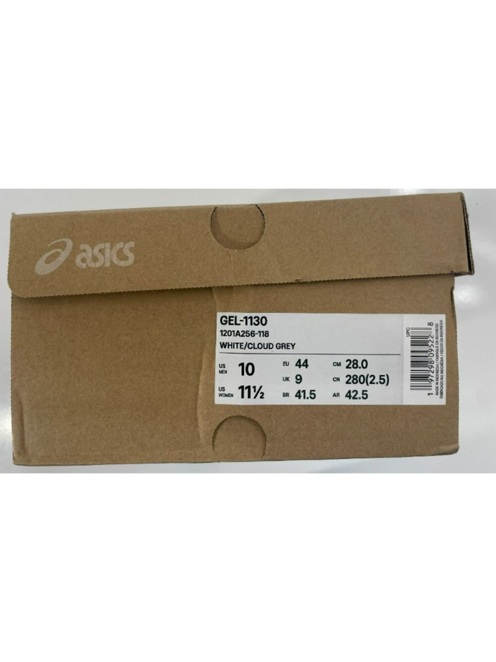 Asics Gel-1130 White/Cloud Grey Running Athletic Shoes Men's 10 Wmn's 11.5 NWB - Picture 6 of 11